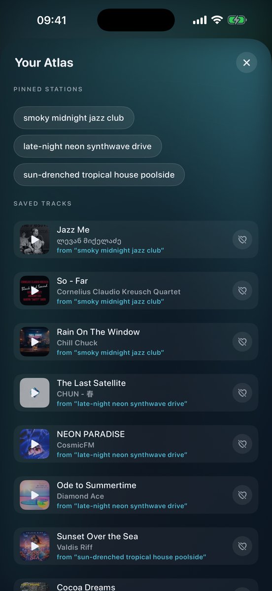 AudioAtlas Radio: Your Atlas, with pinned stations and saved tracks