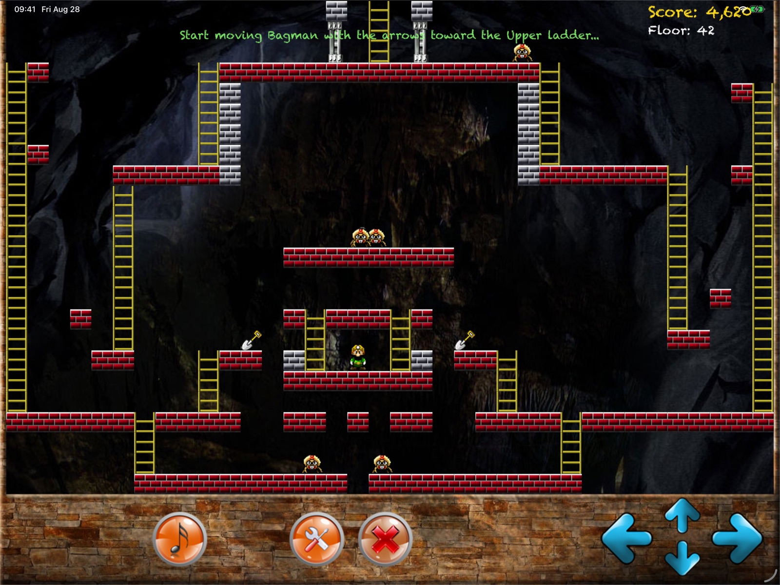 Entering a floor: a preview of the cave you are about to play