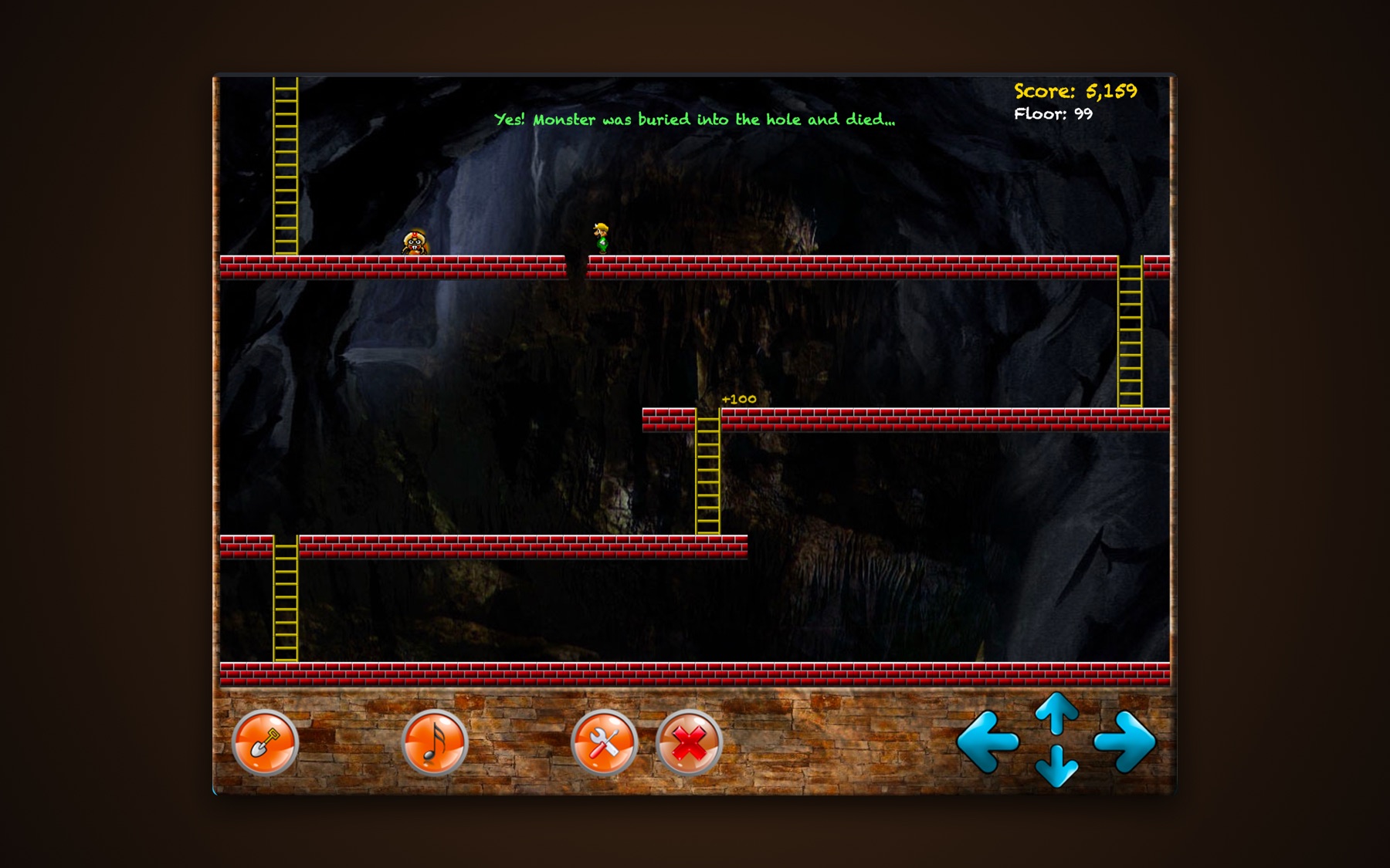 Bagman running as a native macOS app, played with the keyboard